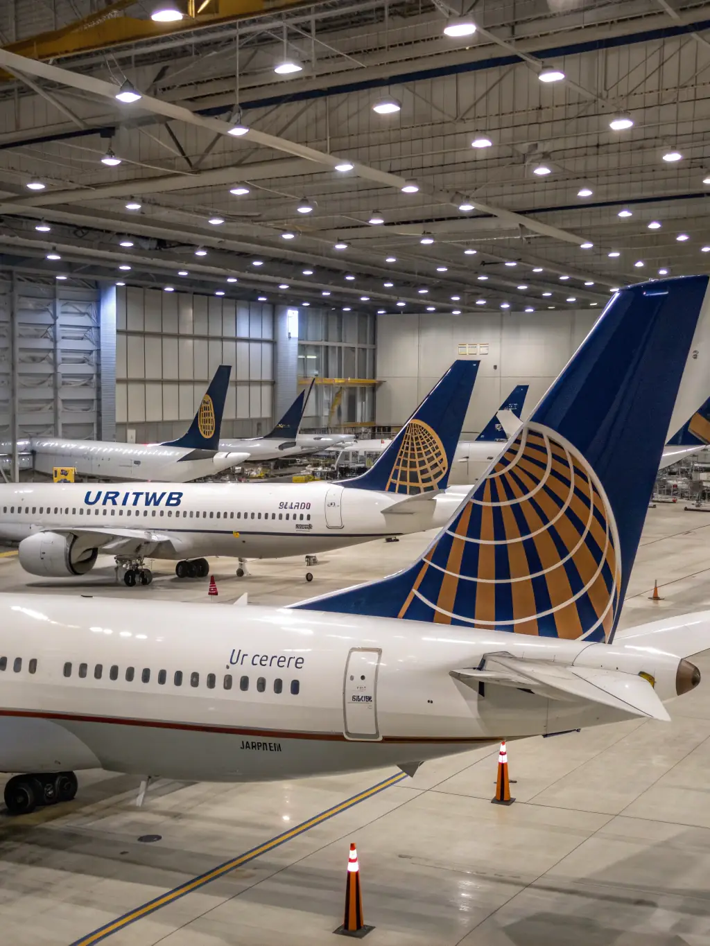 A well-maintained hangar with various aircraft inside, showcasing the infrastructure management efforts of CGAF in ensuring the safety and functionality of the aerodrome facilities.